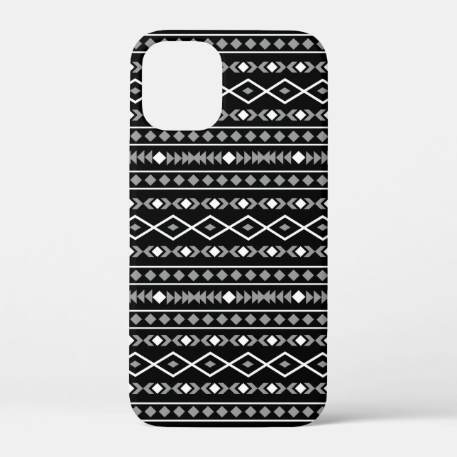 Aztec Shapes Pattern White Grey Black Case-Mate iPhone Case (Back)