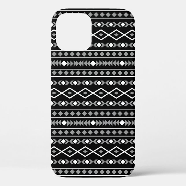 Aztec Shapes Pattern White Grey Black Case-Mate iPhone Case (Back)