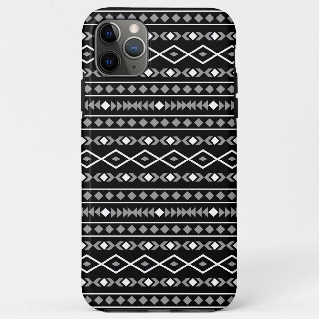 Aztec Shapes Pattern White Grey Black Case-Mate iPhone Case (Back)