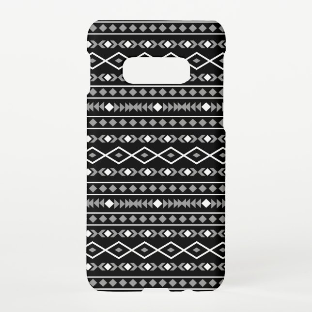 Aztec Shapes Pattern White Grey Black Samsung Galaxy Case (Back)