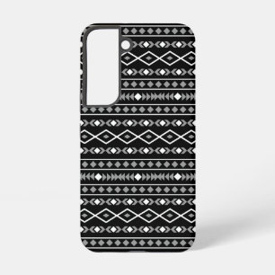 Aztec Shapes Pattern White Grey Black Samsung Galaxy Case
