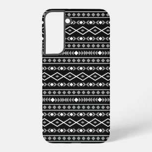 Aztec Shapes Pattern White Grey Black Samsung Galaxy Case