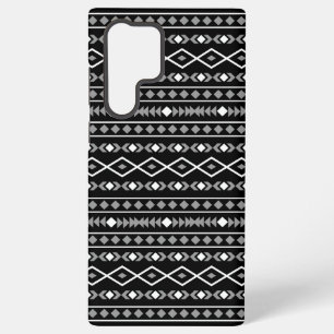 Aztec Shapes Pattern White Grey Black Samsung Galaxy Case