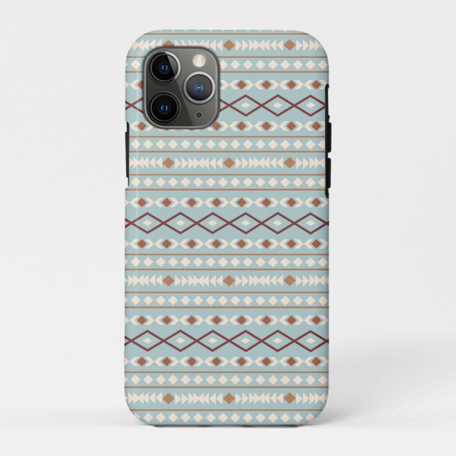 Aztec Shapes Rpt Pattern Rusts Cream Teal-Blue Case-Mate iPhone Case (Back)