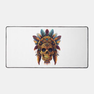 Aztec Skull Relic Desk Mat