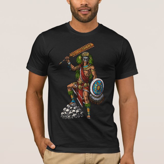 Aztec Skull Warrior T-Shirt (Front)