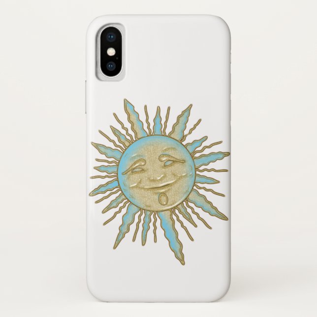 Aztec Smiling Sun Face | Phone Case (Back)