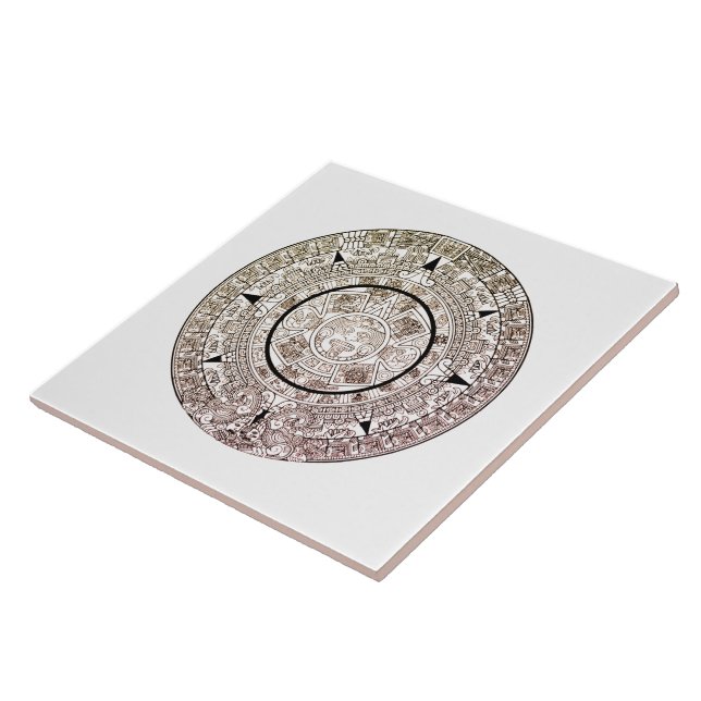 Aztec Solar Disc Calendar Tile (Side)