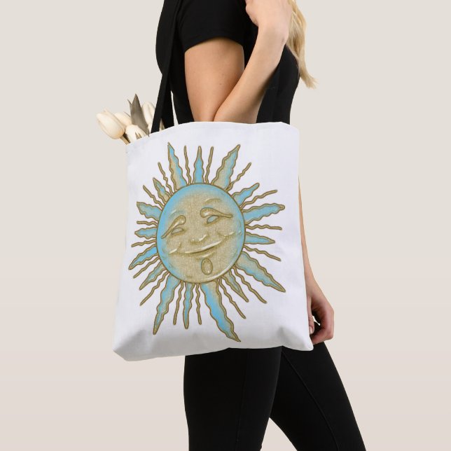 Aztec Souriant face soleil | SAC FOURRE-TOUT (De près)