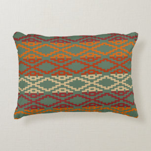 Aztec Southwestern Tribal Diamonds Accent Pillow