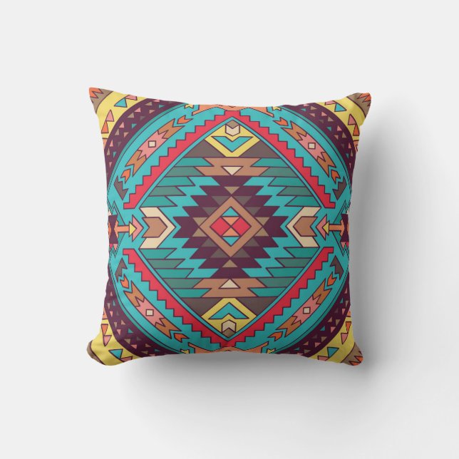 Aztec Spirts  Throw Pillow (Front)