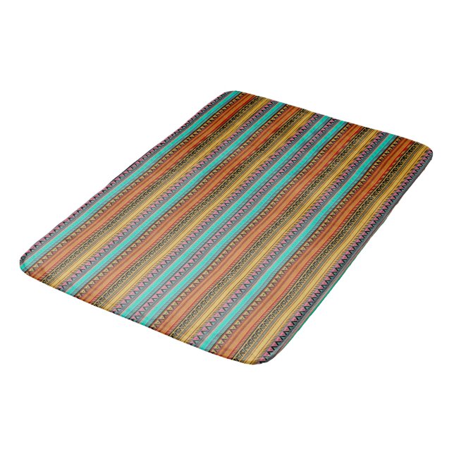 Aztec stripes bath mat (Angled)