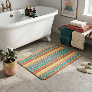 Aztec stripes bath mat