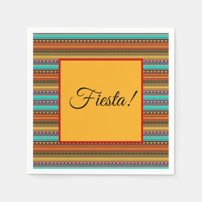 Aztec stripes "Fiesta"  Napkin (Front)