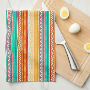 Aztec stripes kitchen towel
