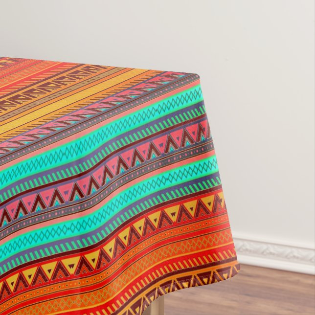 Aztec stripes tablecloth (In Situ)
