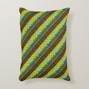Aztec Style Green Brown Tan Accent Pillow