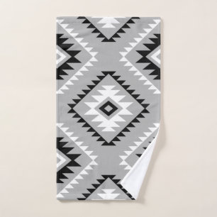 Aztec Style Motif Lg Motif noir blanc gris