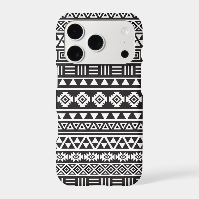 Aztec Style Pattern – Monochrome (Verso)