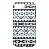 Aztec Stylized Big Pattern II Black Blue White