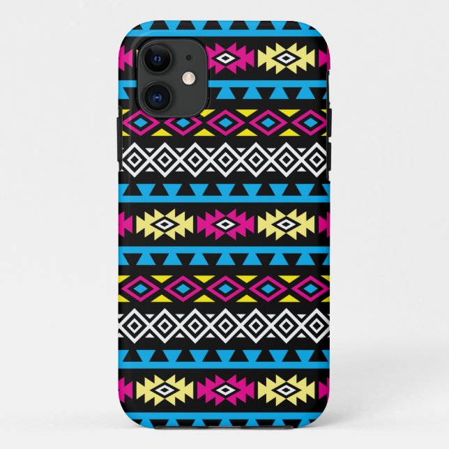 Aztec Stylized Big Pattern II CMYBW Case-Mate iPhone Case (Back)