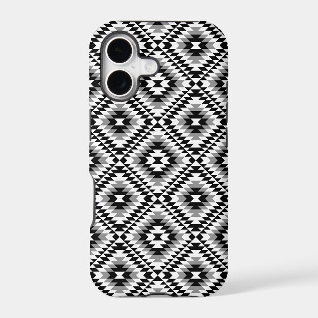 Aztec Stylized BW+Grey Symbol Pattern (Back)