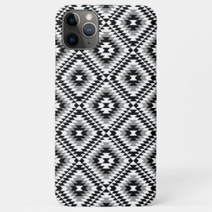 Aztec Stylized BW+Grey Symbol Pattern iPhone 11 Pro Max Case