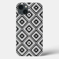 Aztec Stylized BW+Grey Symbol Pattern