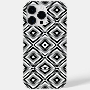 Aztec Stylized BW+Grey Symbol Pattern Case-Mate iPhone 14 Pro Max Case