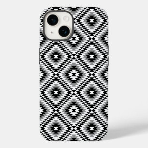 Aztec Stylized BW+Grey Symbol Pattern Case-Mate iPhone 14 Case
