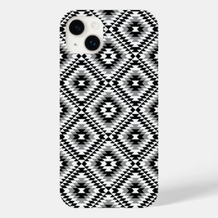 Aztec Stylized BW+Grey Symbol Pattern Case-Mate iPhone 14 Plus Case