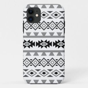 Aztec Stylized Lg Pattern II Monochrome iPhone 11 Case