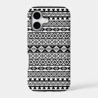 Aztec Stylized Pattern Black & White