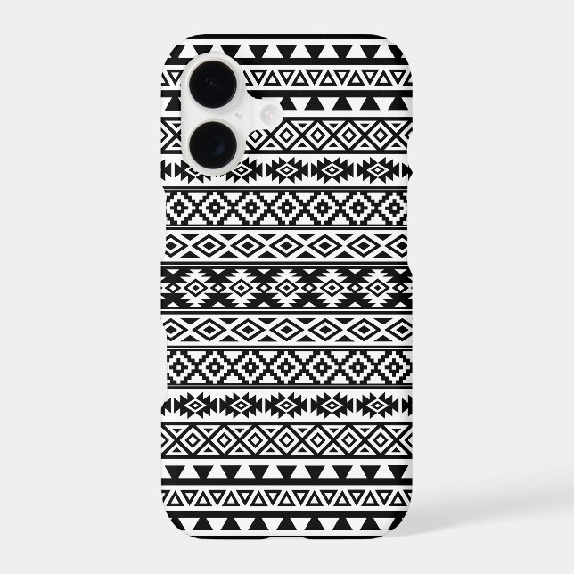 Aztec Stylized Pattern Black & White (Back)