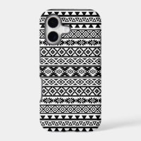 Aztec Stylized Pattern Black & White