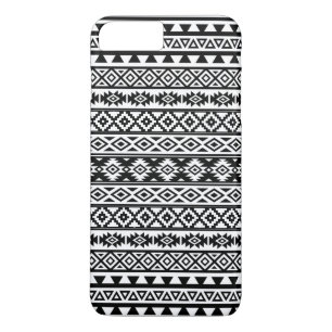 Aztec Stylized Pattern Black & White iPhone 8 Plus/7 Plus Case