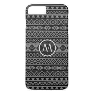 Aztec Stylized Ptn Blk & Grey I (Personalized) Case-Mate iPhone Case
