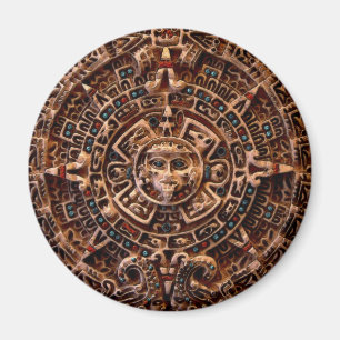 "AZTEC SUN CALENDAR" Magnets d'art