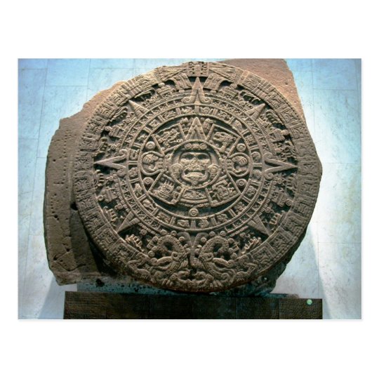 Aztec "Sun calendar," Mexico City Postcard