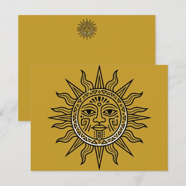 Aztec Sun Card (Front/Back)