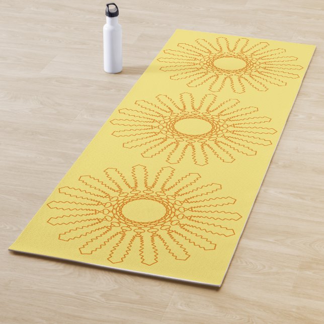 Aztec Sun Mandala Single Sided Yoga Mat (In Situ)