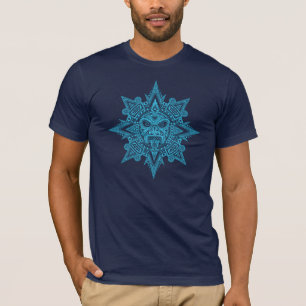 Aztec Sun Mask (dark blue) T-Shirt