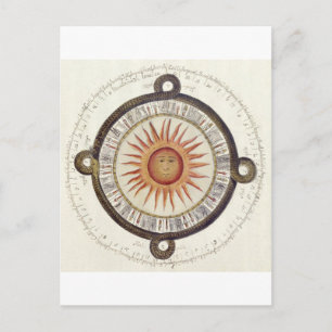Aztec Sun Stone Calendar Postcard