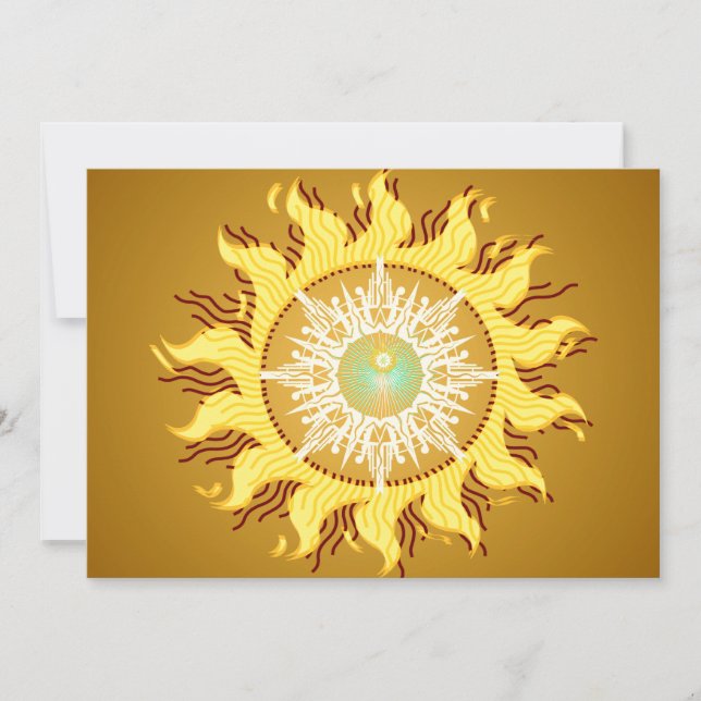Aztec Sun Summer Beach Party Invitation (Front)