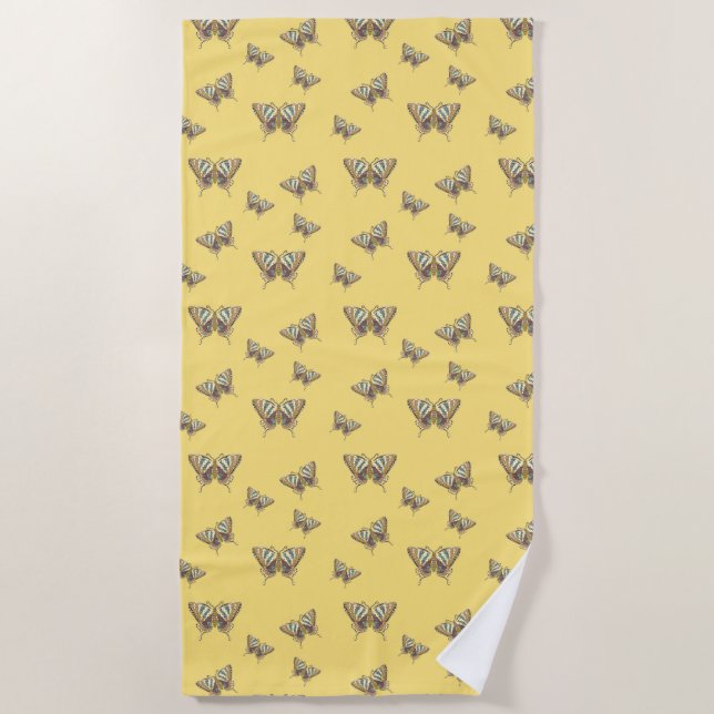 Aztec Swallowtail Beach Towel (Front)