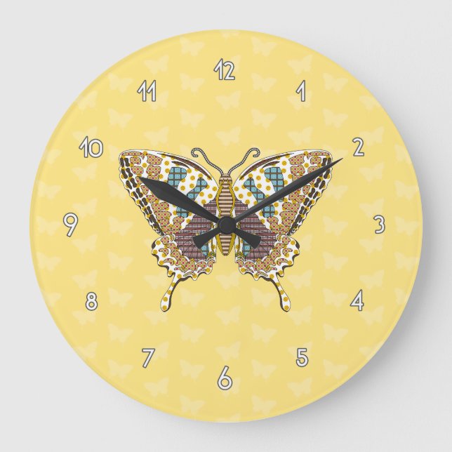Aztec Swallowtail Clock (Front)