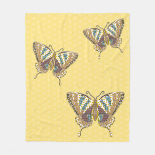 Aztec Swallowtail Fleece Blanket