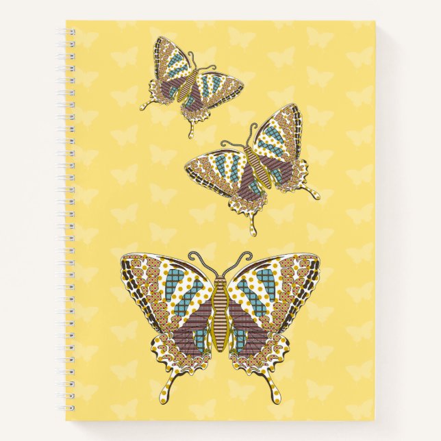 Aztec Swallowtail Spiral Notebook (Front)