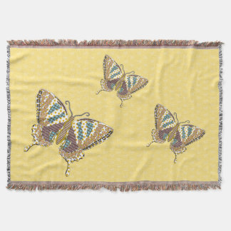 Aztec Swallowtail Throw Blanket