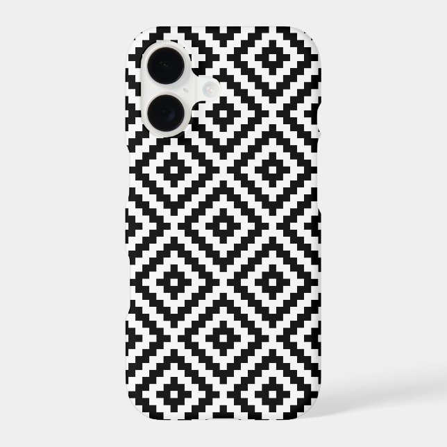 Aztec Symbol Block Ptn Black & White I (Verso)